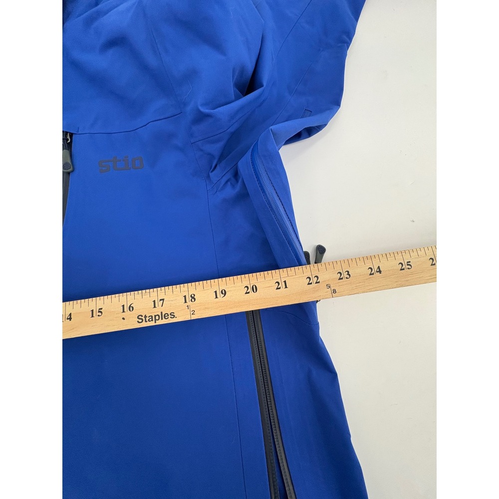 Stio Mens Environ Jacket Intrinsic Blue Hardshell Dermizax Waterproof m NEW - Picture 6 of 6